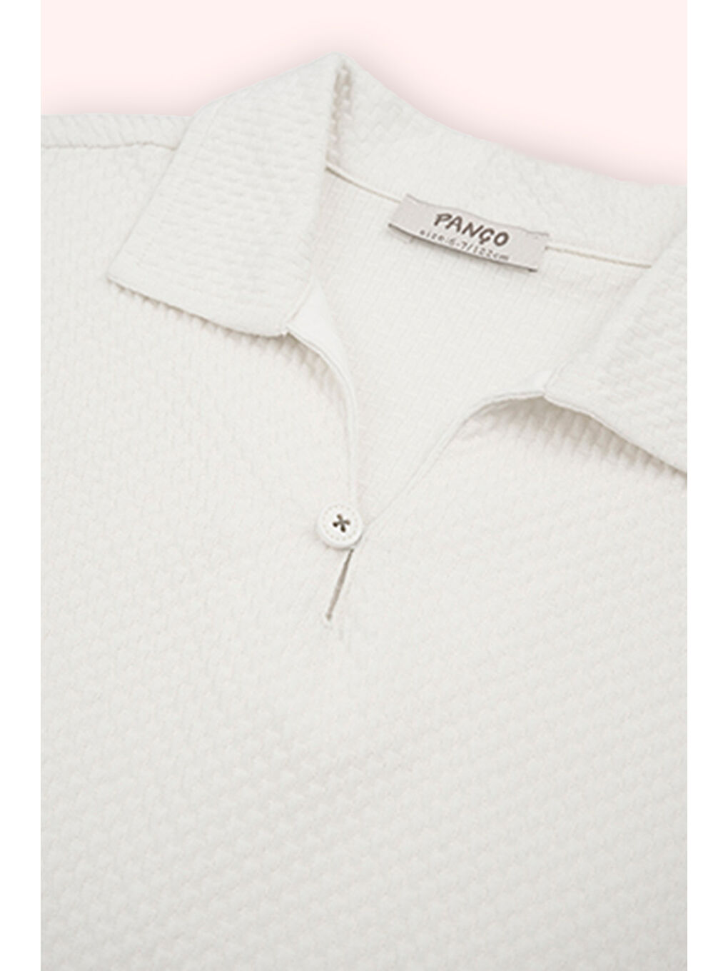 Erkek Çocuk Polo Yaka Ekru Tişört-1