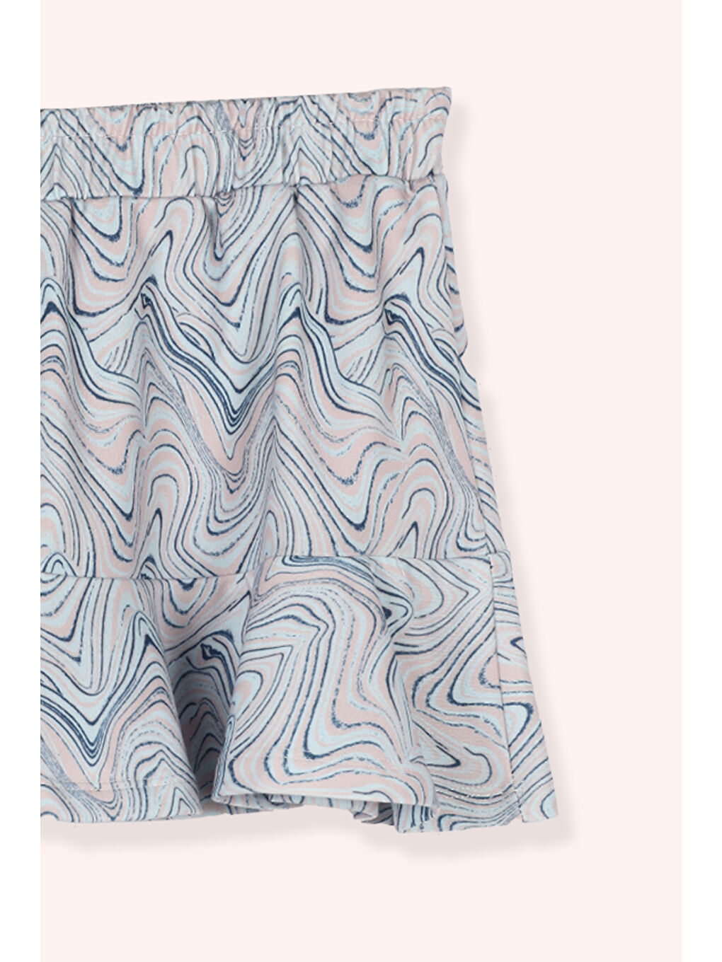 Kız Çocuk Baskı Detaylı Mavi Etek-2