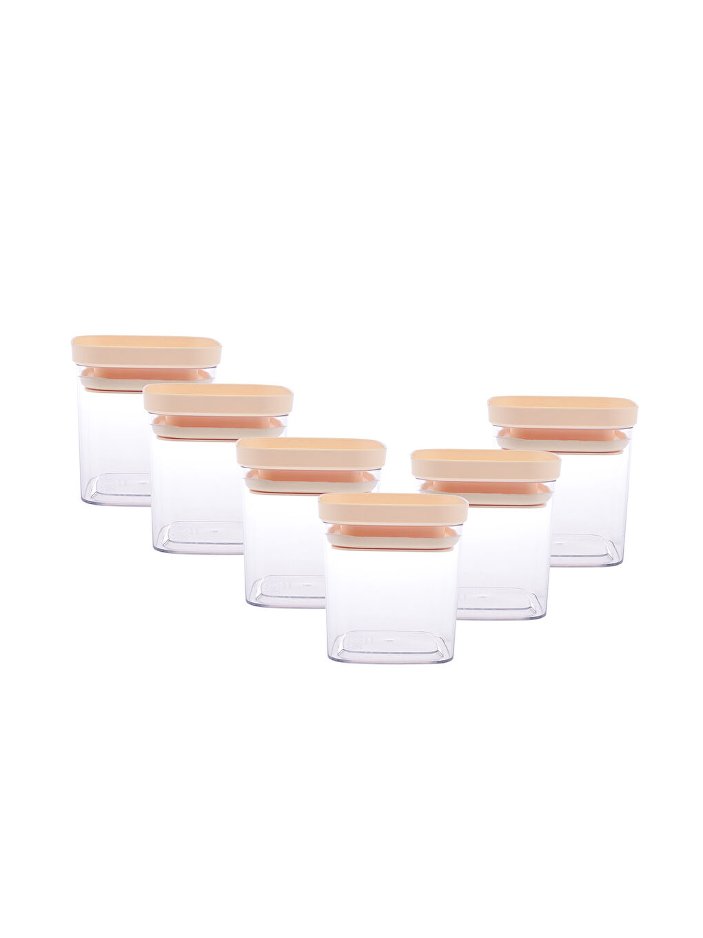 Arya 6'lı Saklama Kabı Kare Küçük Sarı-7