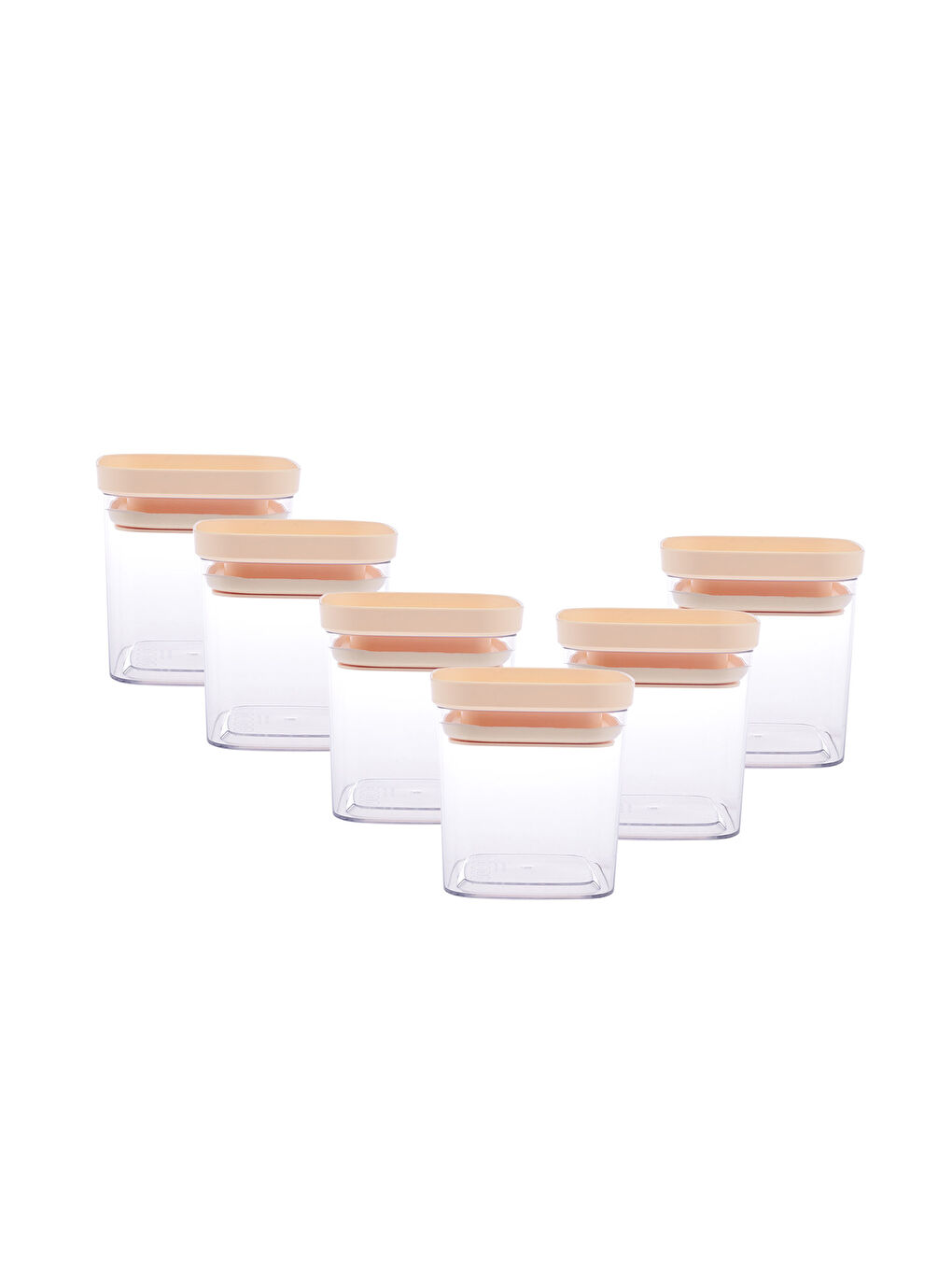 Arya 6'lı Saklama Kabı Kare Küçük Sarı-3