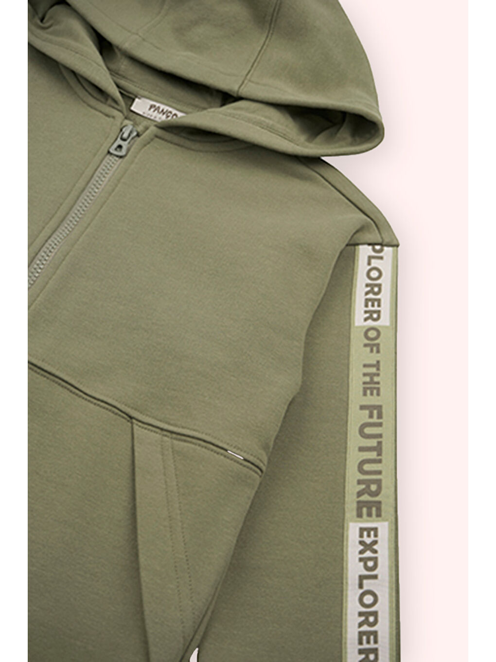 Erkek Çocuk Haki Fermuarlı Sweatshirt-2