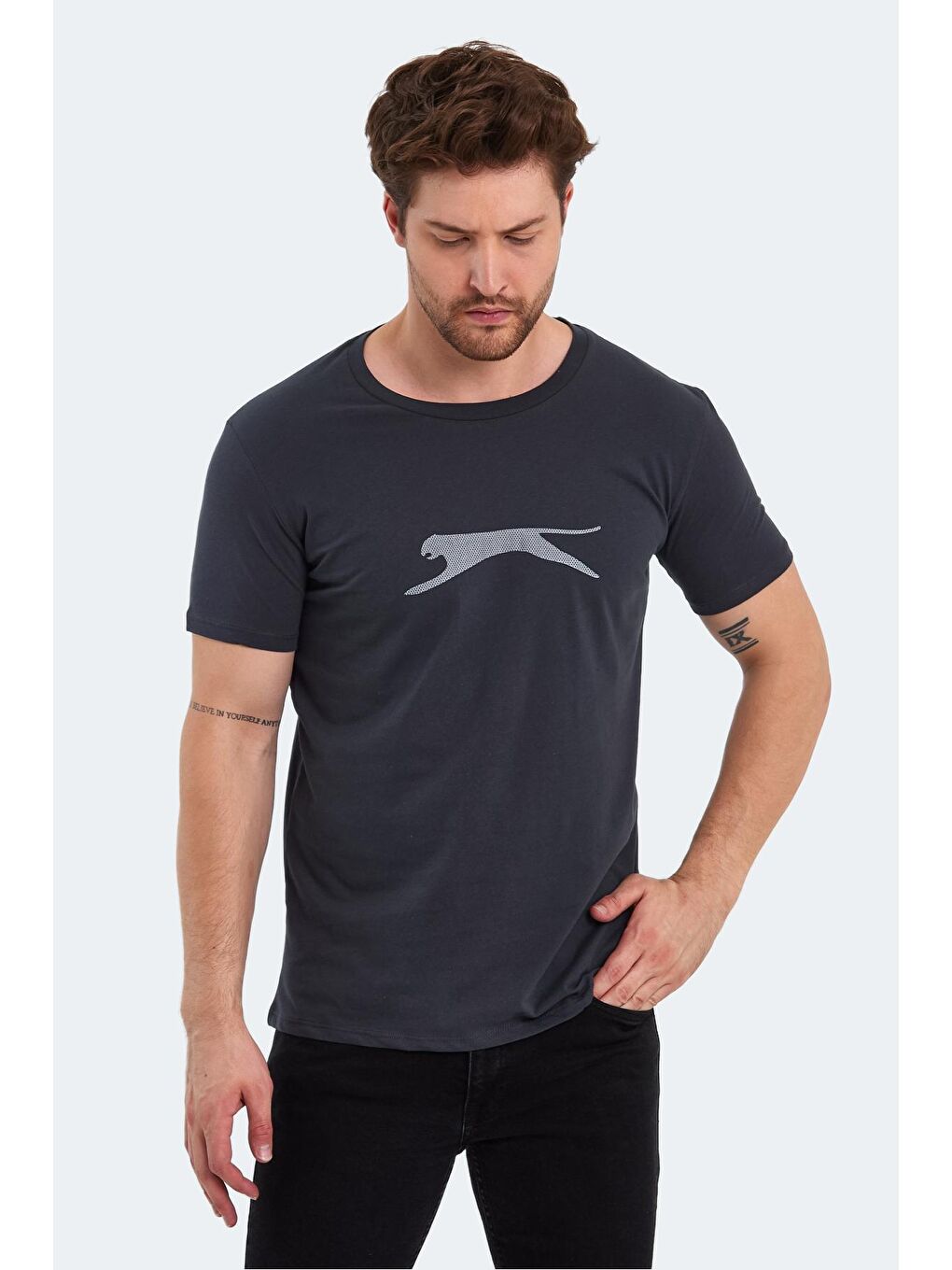 SLAZENGER Koyu Gri SECTOR I Erkek Kısa Kol T-Shirt Koyu Gri - 3