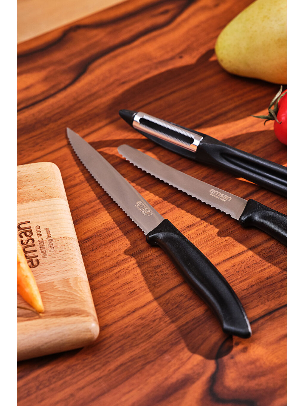 Siyah Nıx 3'lü Soyacaklı Bıçak Seti-5