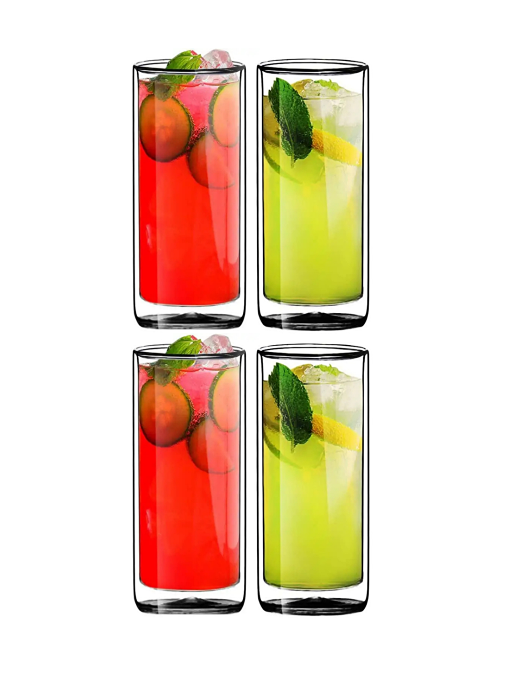 Renksiz Uzun Cam Bardak Seti 270 ml 2 Adet 2325-5