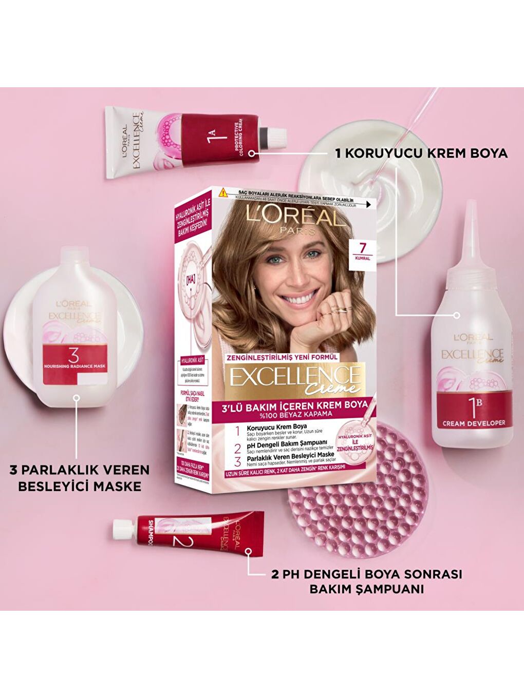 L'Oreal Paris Excellence Creme Saç Boyası 7 Kumral - 4