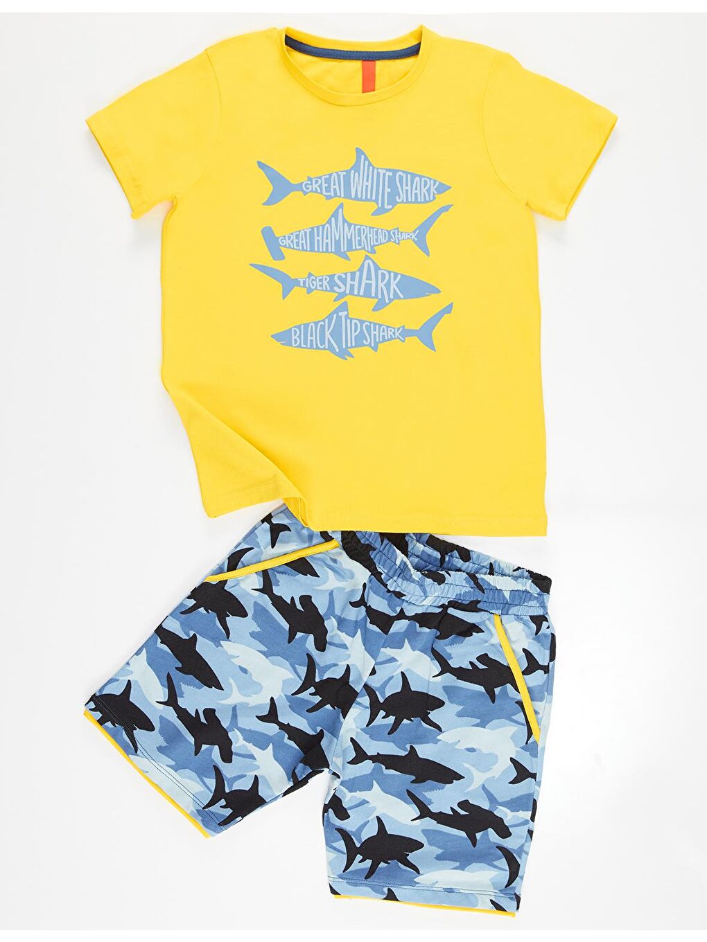 Karışık Sharks Erkek Çocuk Şort Takım-2