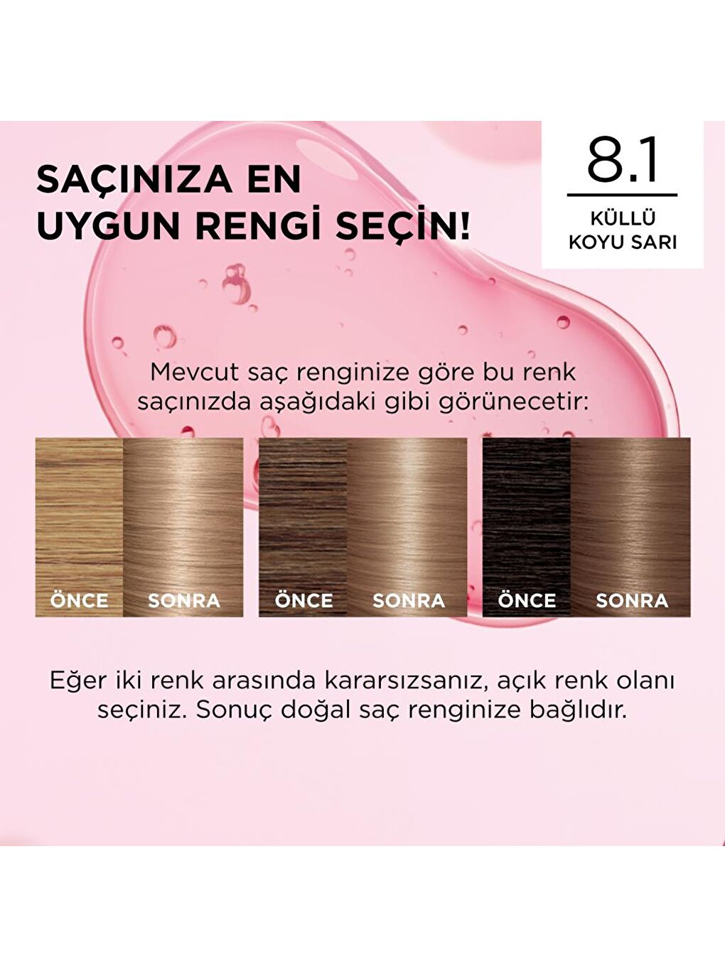 L'Oreal Paris Creme Saç Boyası - 8.1 Koyu Sarı Küllü - 6