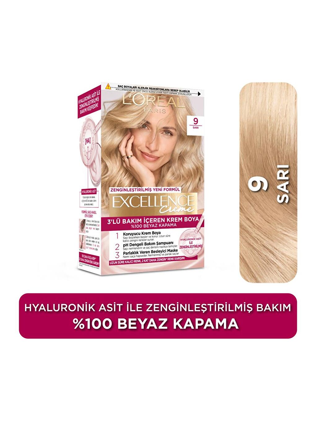 L'Oreal Paris Saç Boyası - 9 Sarı