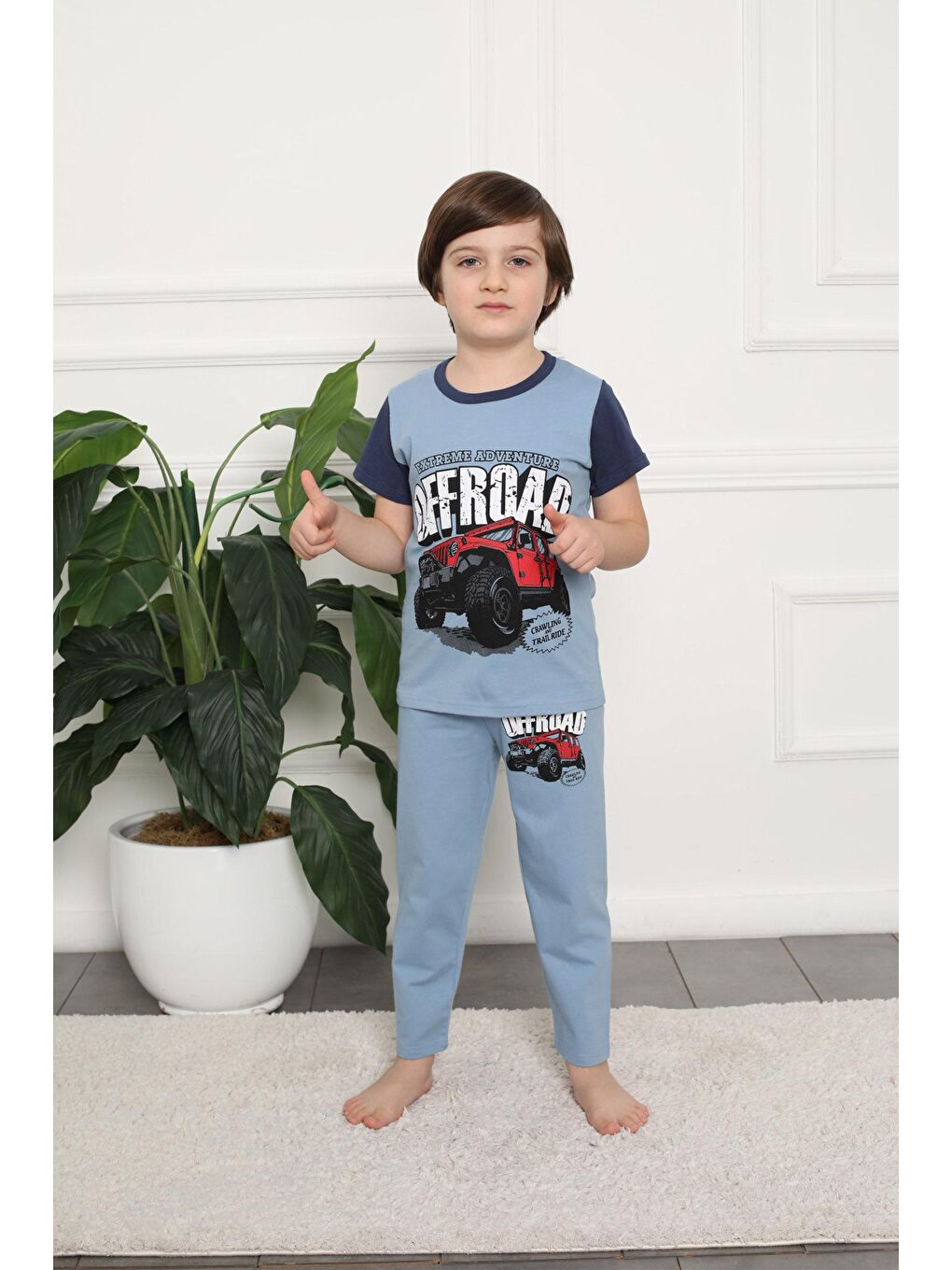 Domikids Karişik Erkek Çocuk Kısa Kol Pijama Takım