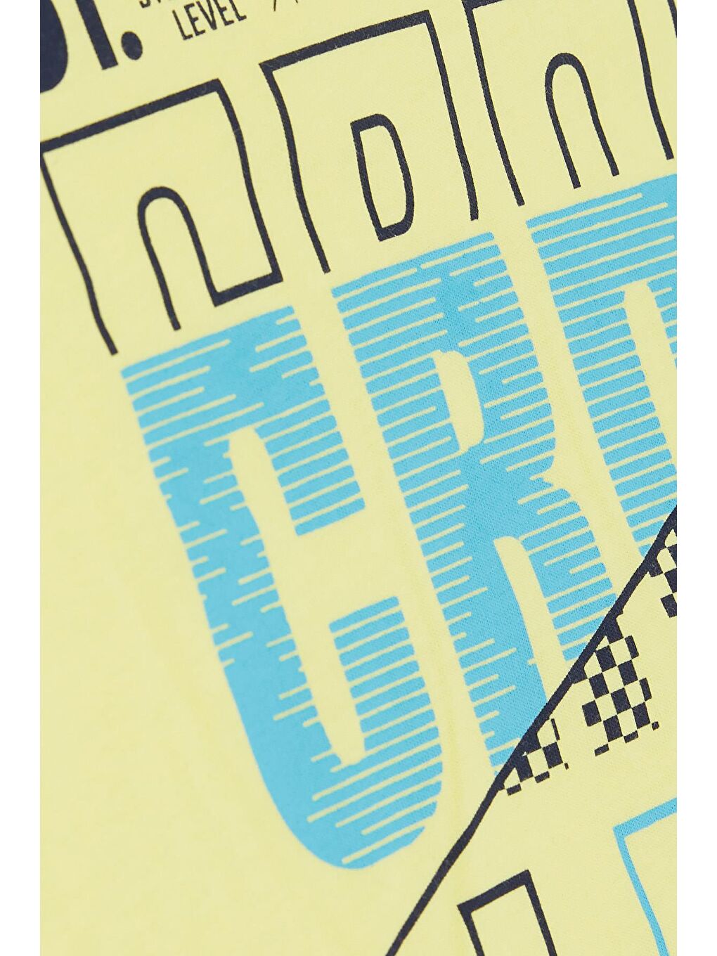 Erkek Çocuk Tişört Yazı Baskılı Neon Sarı (8-14 Yaş)-3