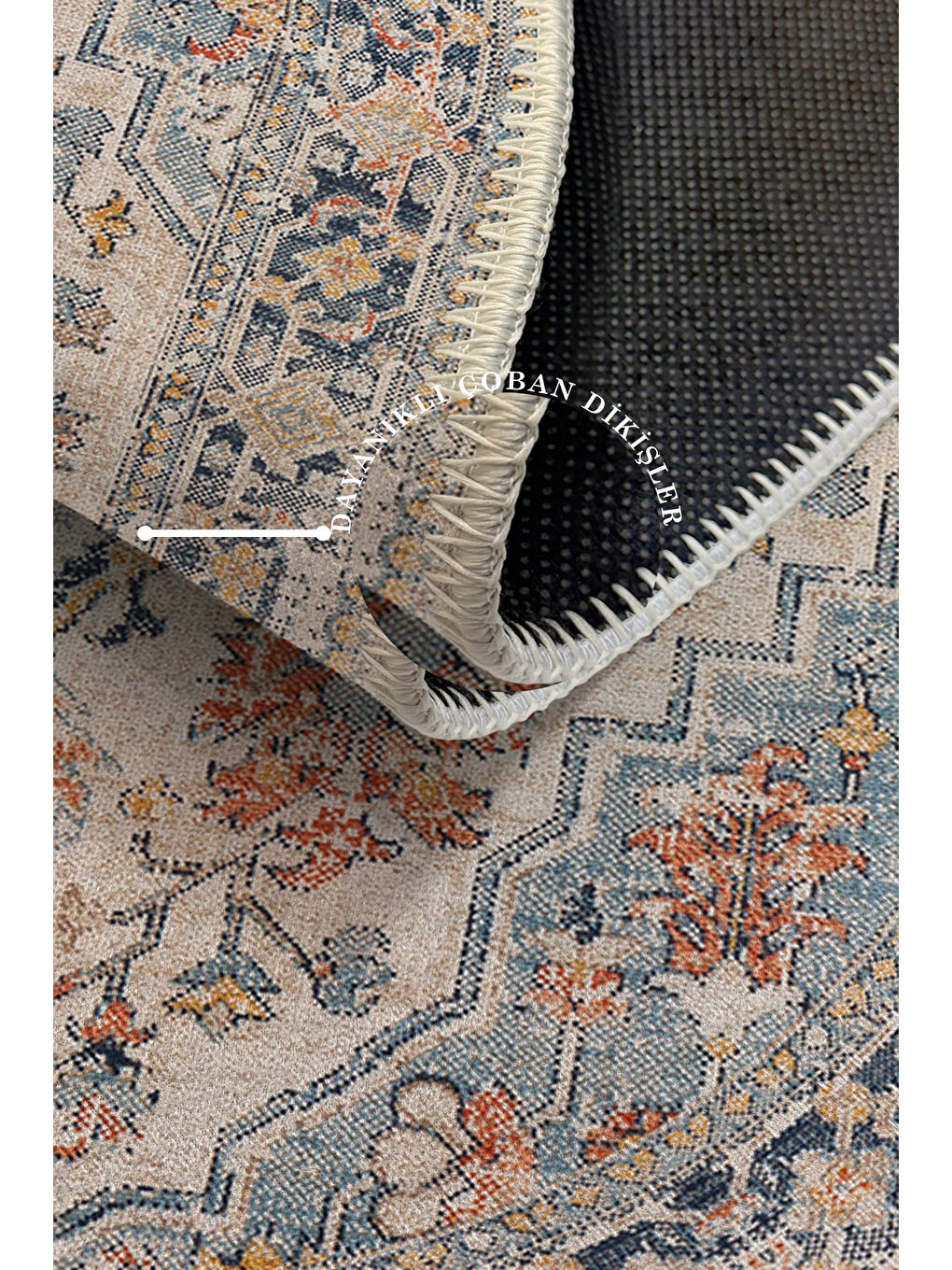 Turuncu Modern Dekoratif Yıkanabilir Kaymaz Taban Halı – İnce, Yumuşak Salon Halısı, Mutfak Halısı ve Yolluk-3