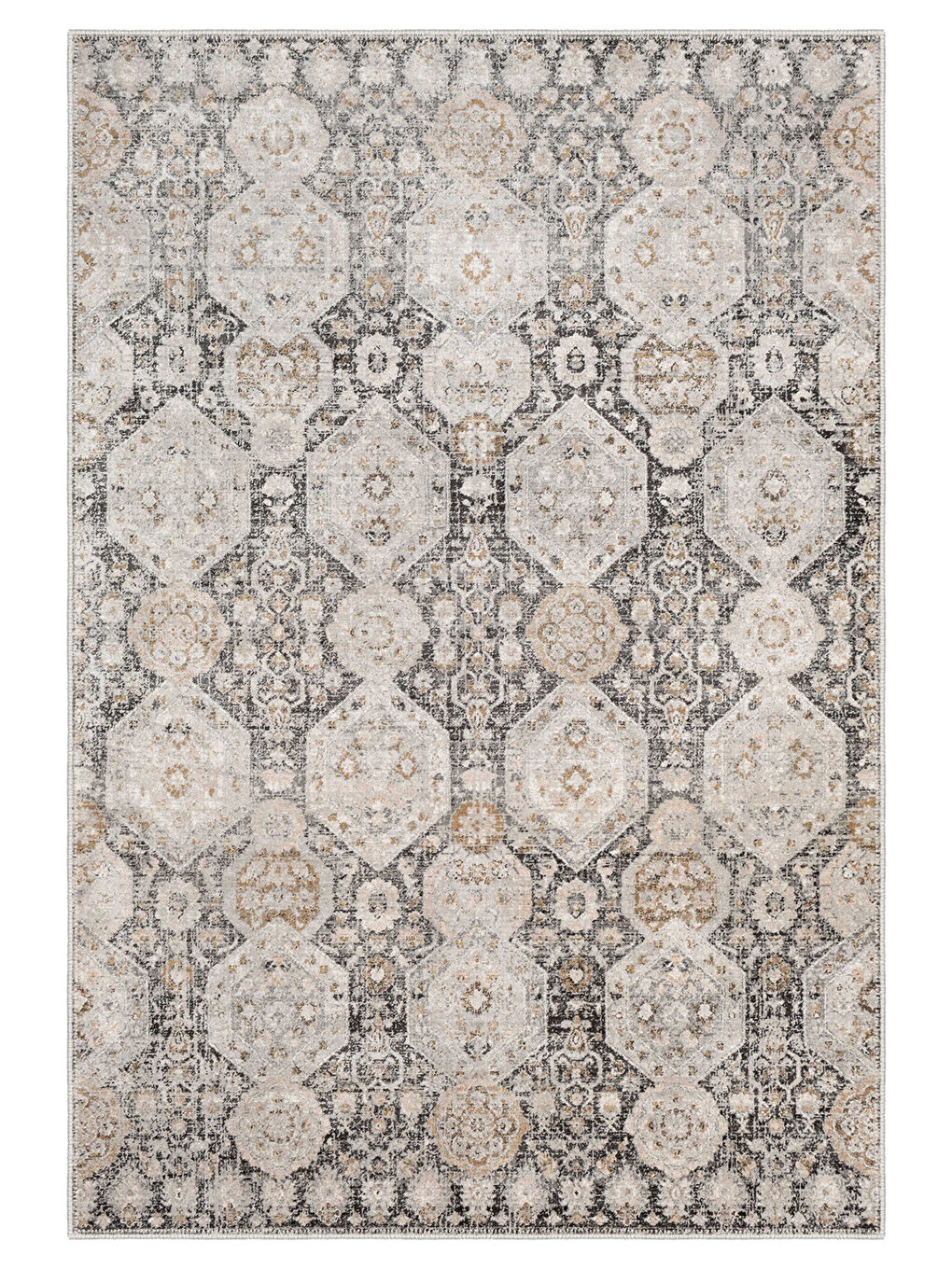 Kahverengi Dekoratif Özel Tasarım Yıkanabilir İnce Kaymaz Tabanlı Modern Halı KECE FR16