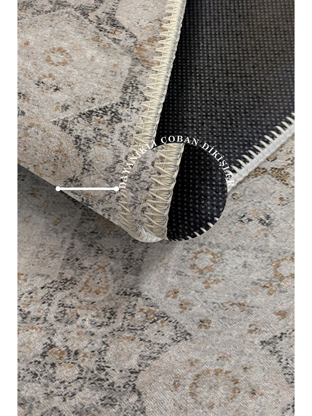 Kahverengi Dekoratif Özel Tasarım Yıkanabilir İnce Kaymaz Tabanlı Modern Halı KECE FR16-3