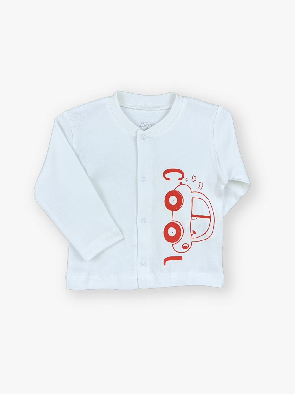 Kırmızı Bisiklet Yaka Uzun Kollu Baskılı Erkek Bebek 2'li Takım-1