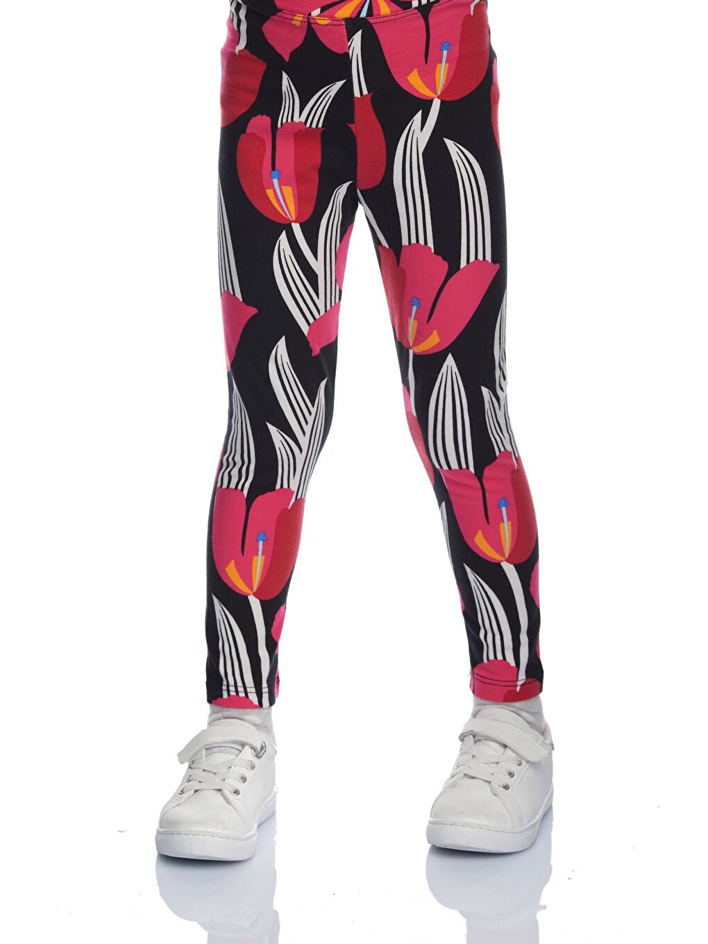 Karışık Kız Çocuk Big Tulip Desen Tayt