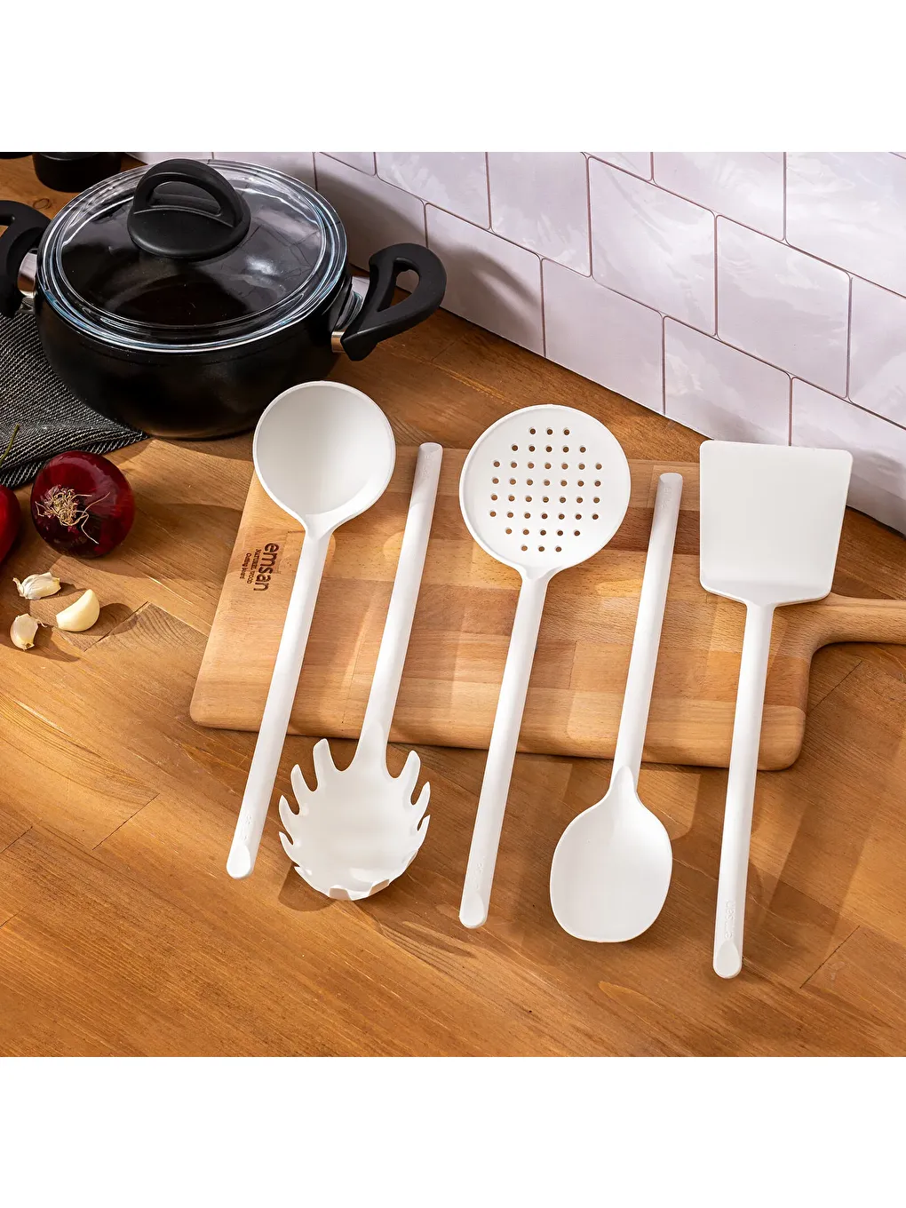 Fiesta 5 Parça Servis Seti Beyaz-5