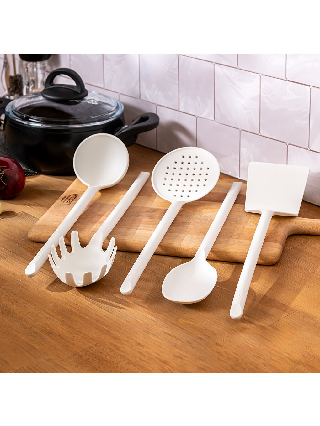 Fiesta 5 Parça Servis Seti Beyaz-6