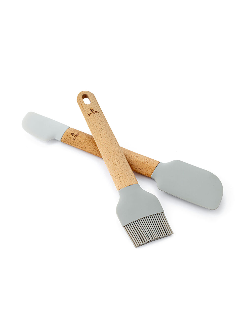 Gri Soft Silikon Fırça Spatula Seti-4