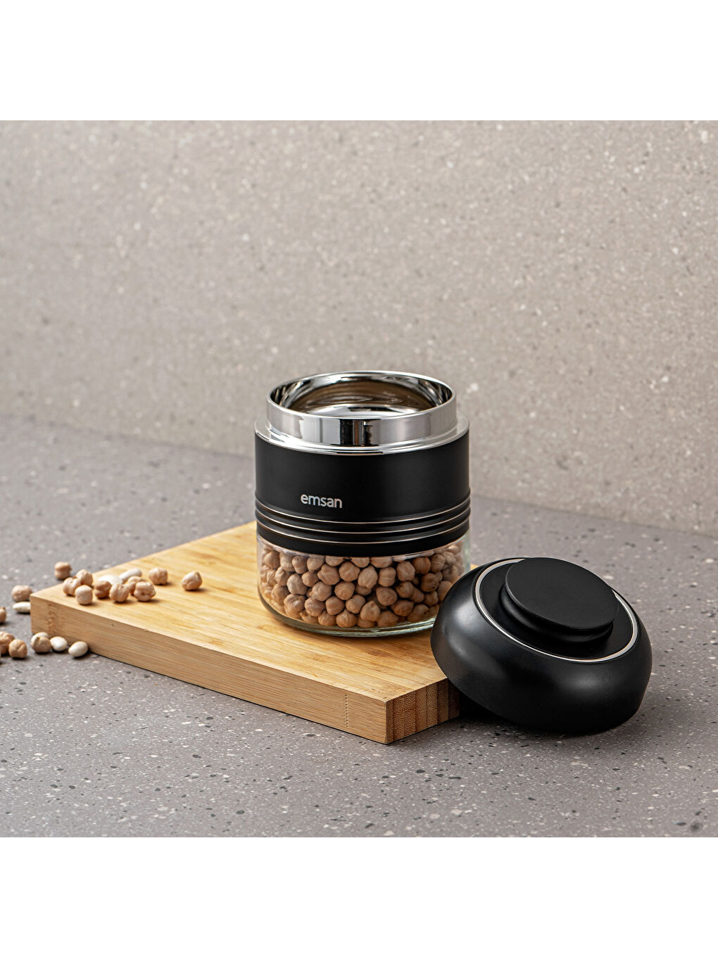 Moko Saklama Kavanozu 420 ml Siyah-3