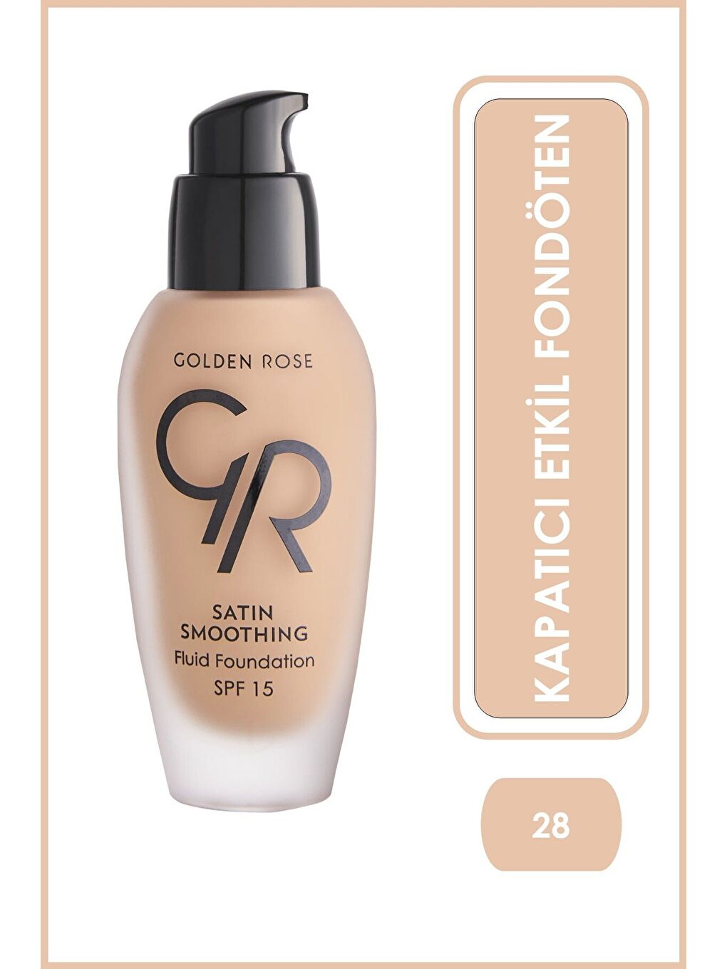 GOLDEN ROSE Satin Smoothing Fluid Foundation No: 28 Taupe - Kapatıcı Etkili Fondöten