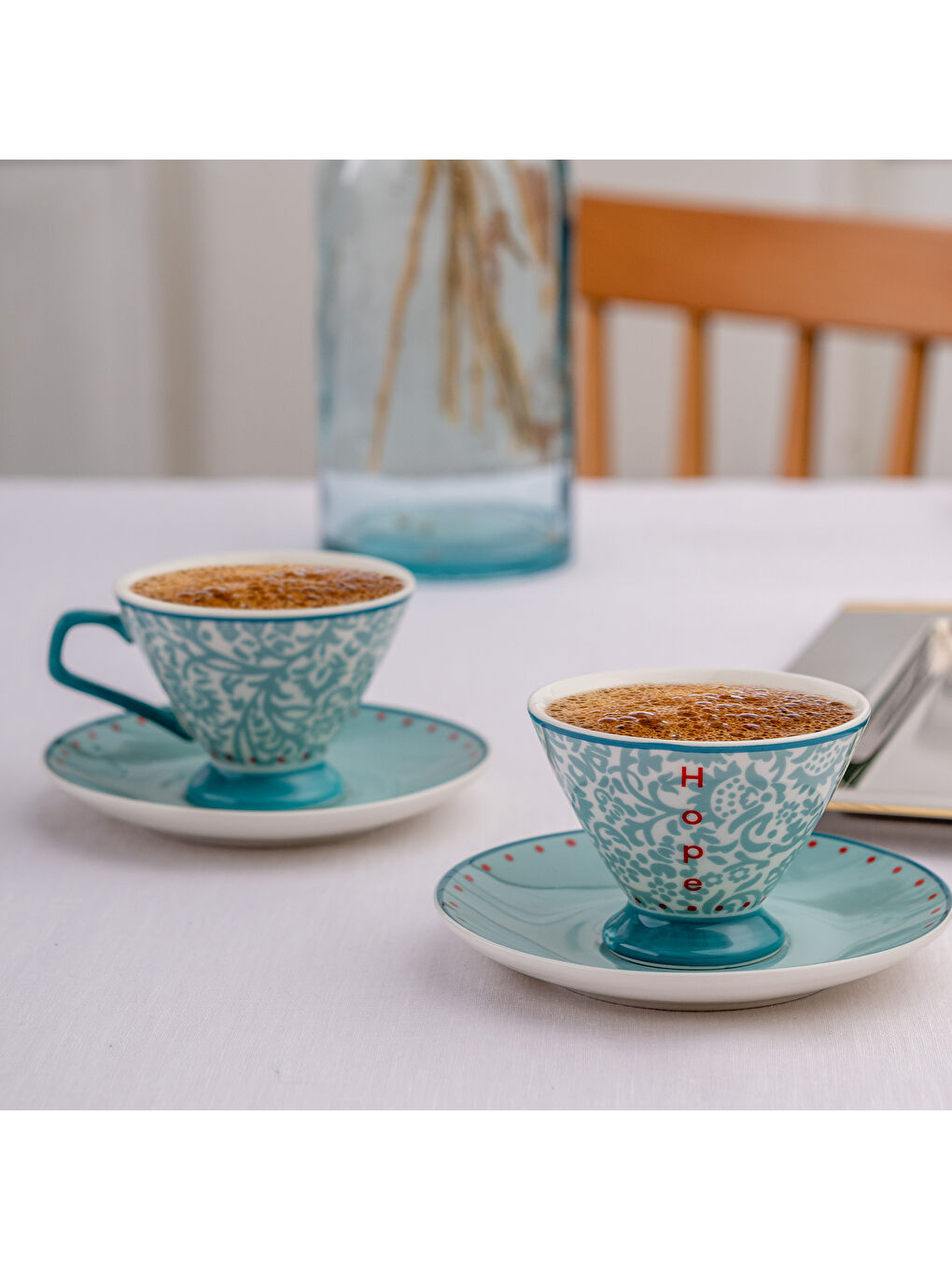 Mavi Hope 2 Kişilik New Bone Kahve Fincan Takımı 80 ml-4