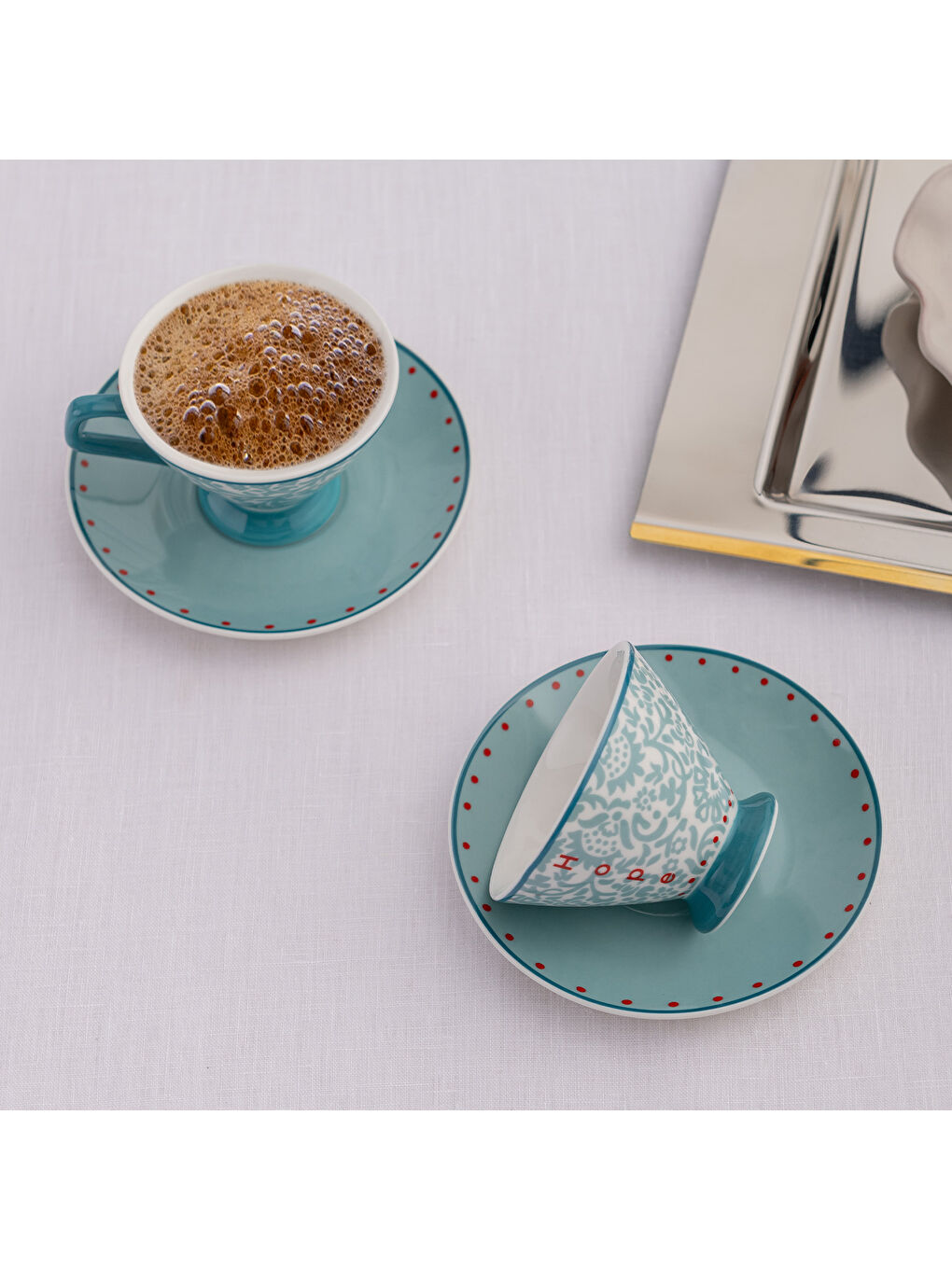 Mavi Hope 2 Kişilik New Bone Kahve Fincan Takımı 80 ml-6