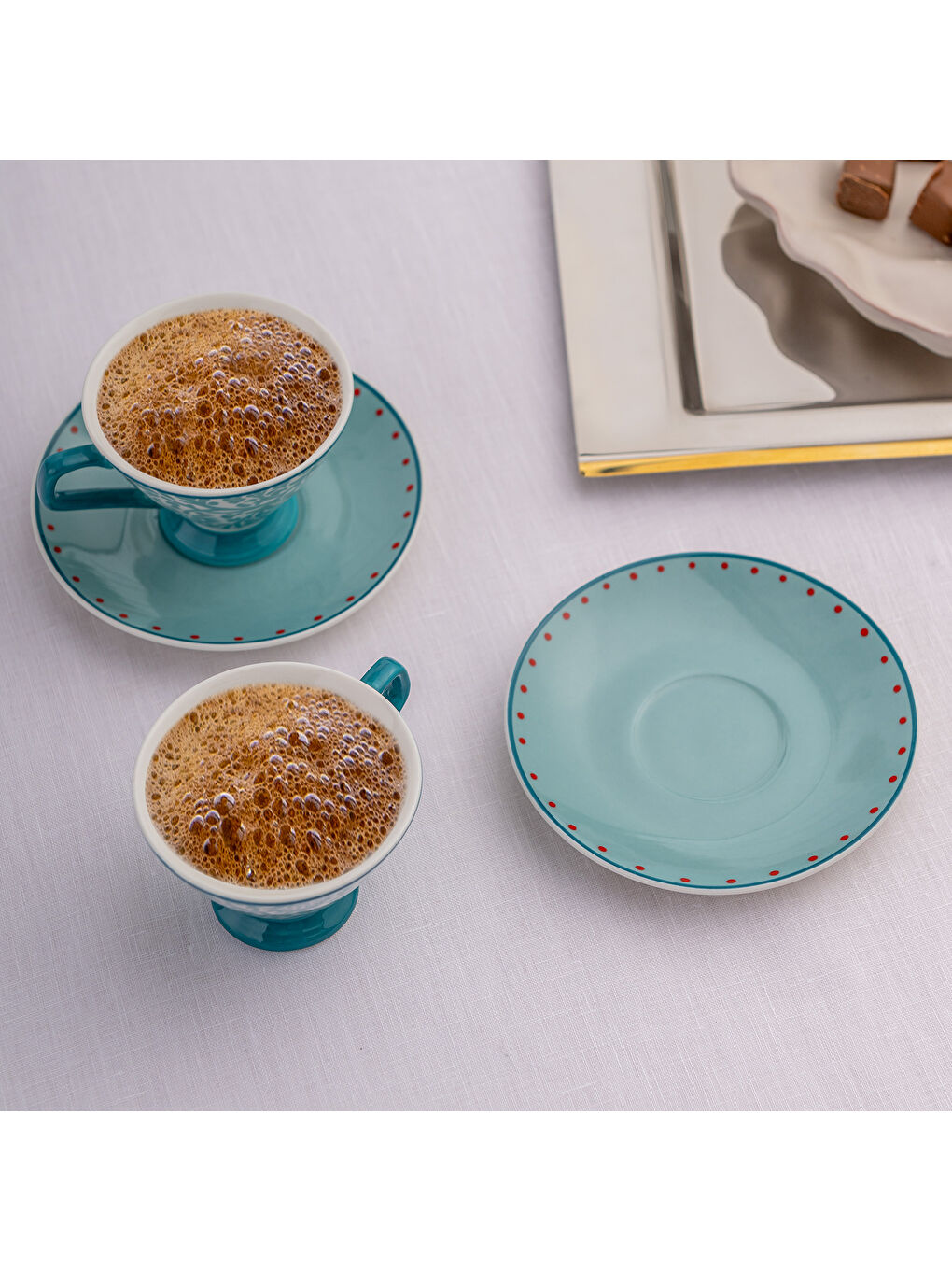 Mavi Hope 2 Kişilik New Bone Kahve Fincan Takımı 80 ml-7