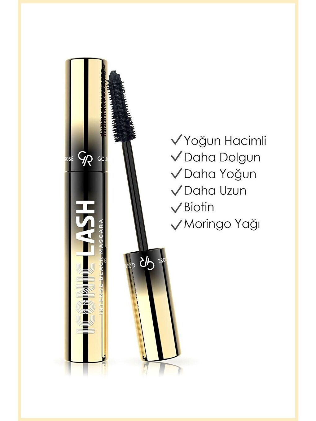 GOLDEN ROSE Iconic Lash Intense Black Mascara - Yoğun Siyah Maskara