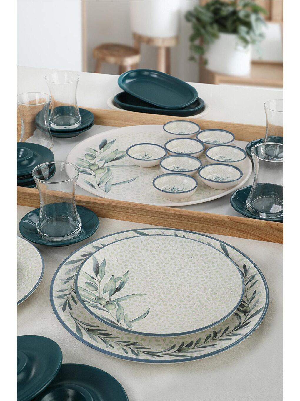 Karışık Lina Blue Kahvaltı Takımı 50 Parça 6 Kişilik-2