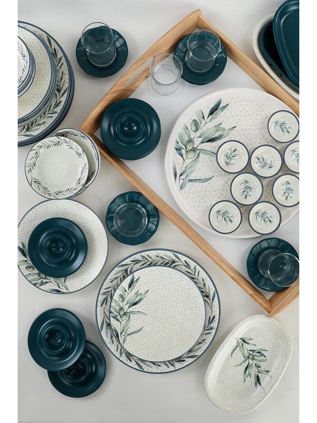 Karışık Lina Blue Kahvaltı Takımı 50 Parça 6 Kişilik-3