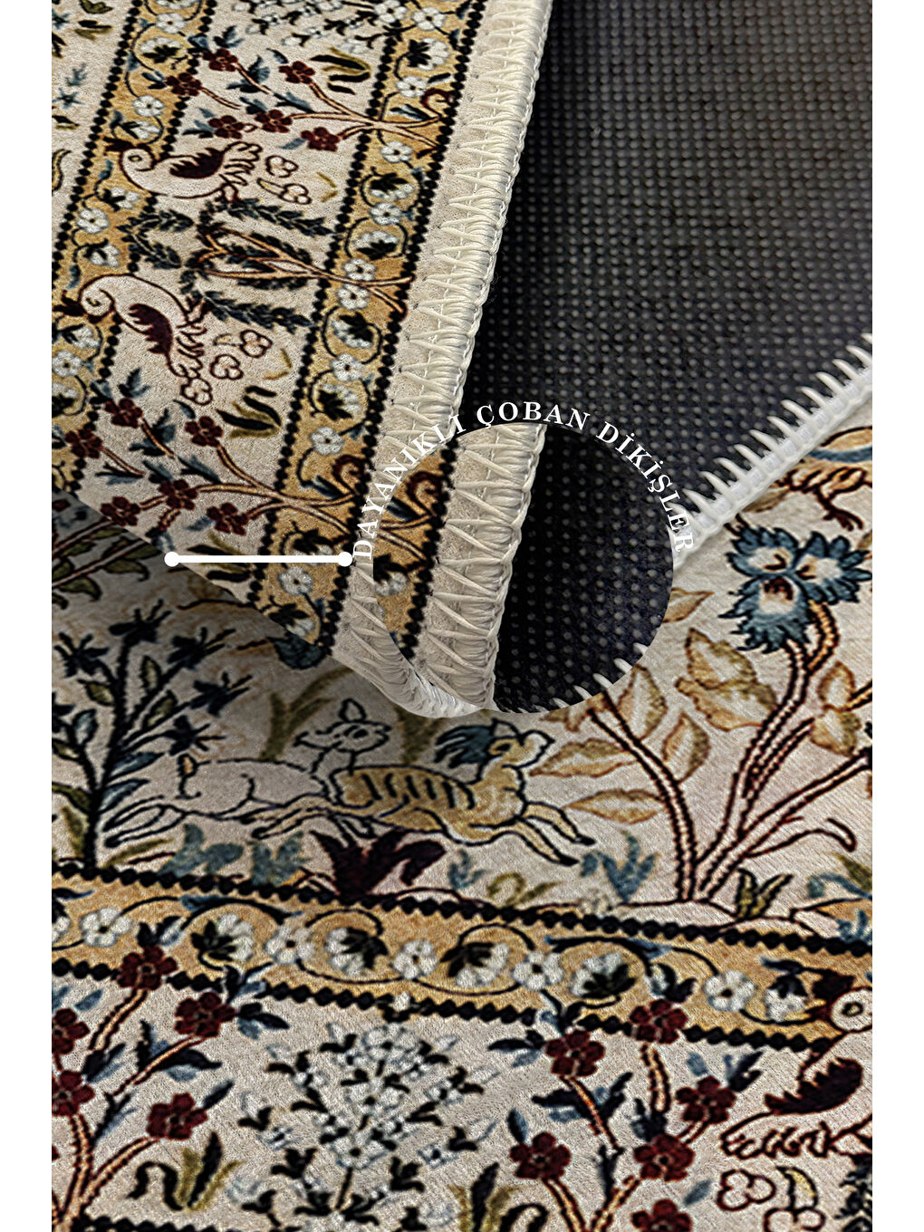 Kahverengi Dekoratif Özel Tasarım Yıkanabilir İnce Kaymaz Tabanlı Modern Halı KECE FR11-3