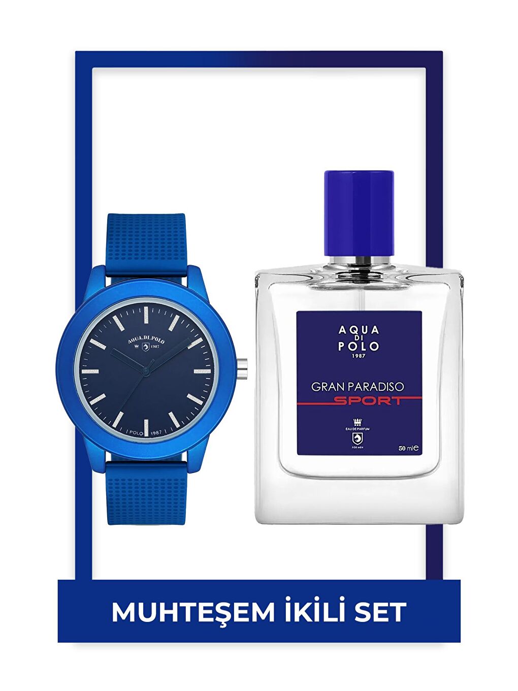 Yeşil Gran Paradiso Sport 50 Ml Edp & Erkek Saat Seti STWX000115