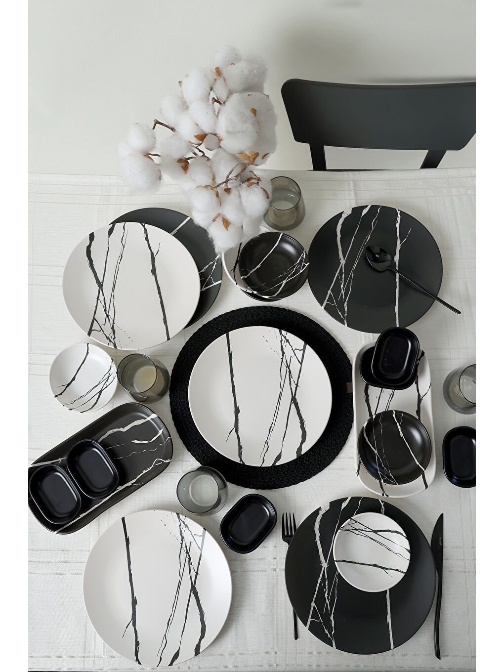 Karışık Mermer Çeyiz Seti 20 Parça 6 kişilik