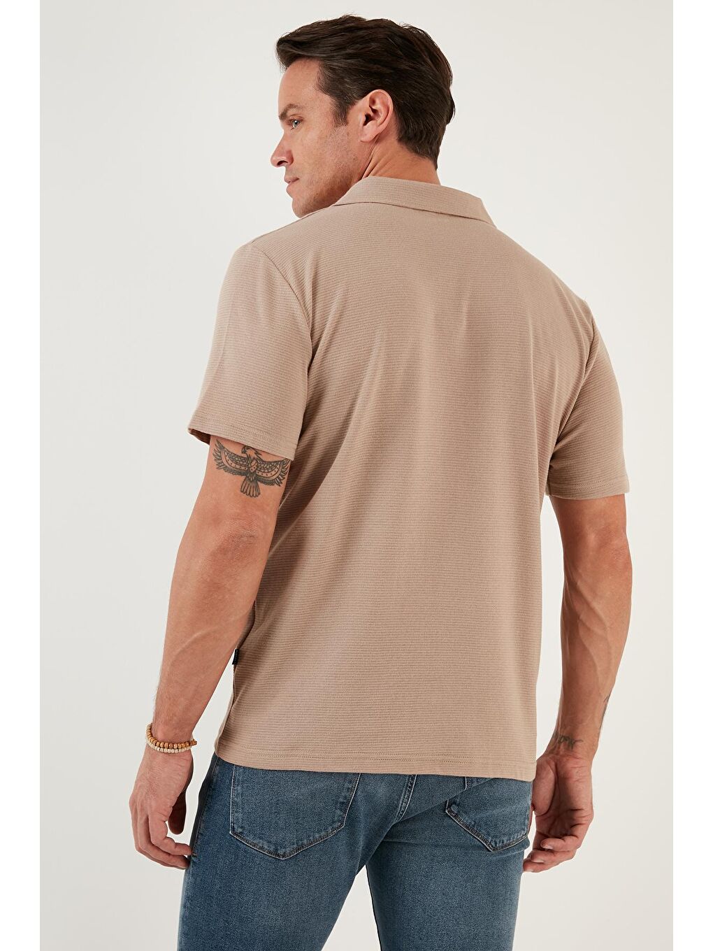 Kahverengi Pamuklu Regular Fit Kısa Kollu Gömlek 5902640-4