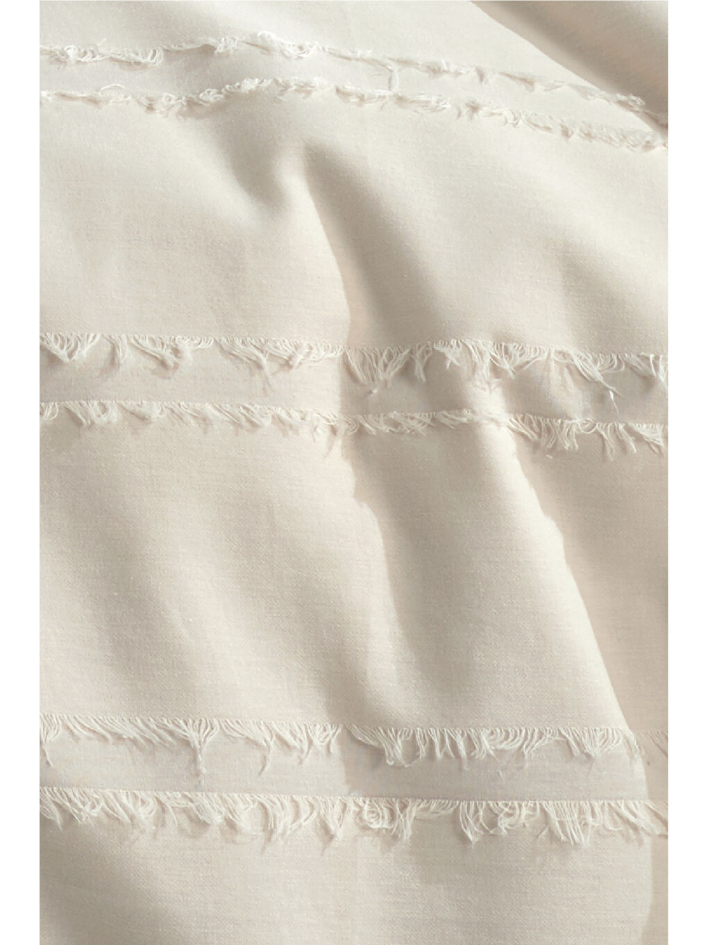 Ranforce %100 Pamuk Tek Kişilik Saçaklı Nevresim Seti Avola Ekru-2