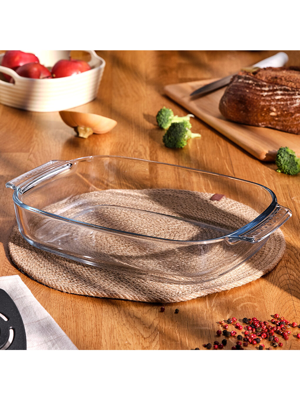 Renksiz Mono Borosilikat Fırın Kabı 2.7 L-4