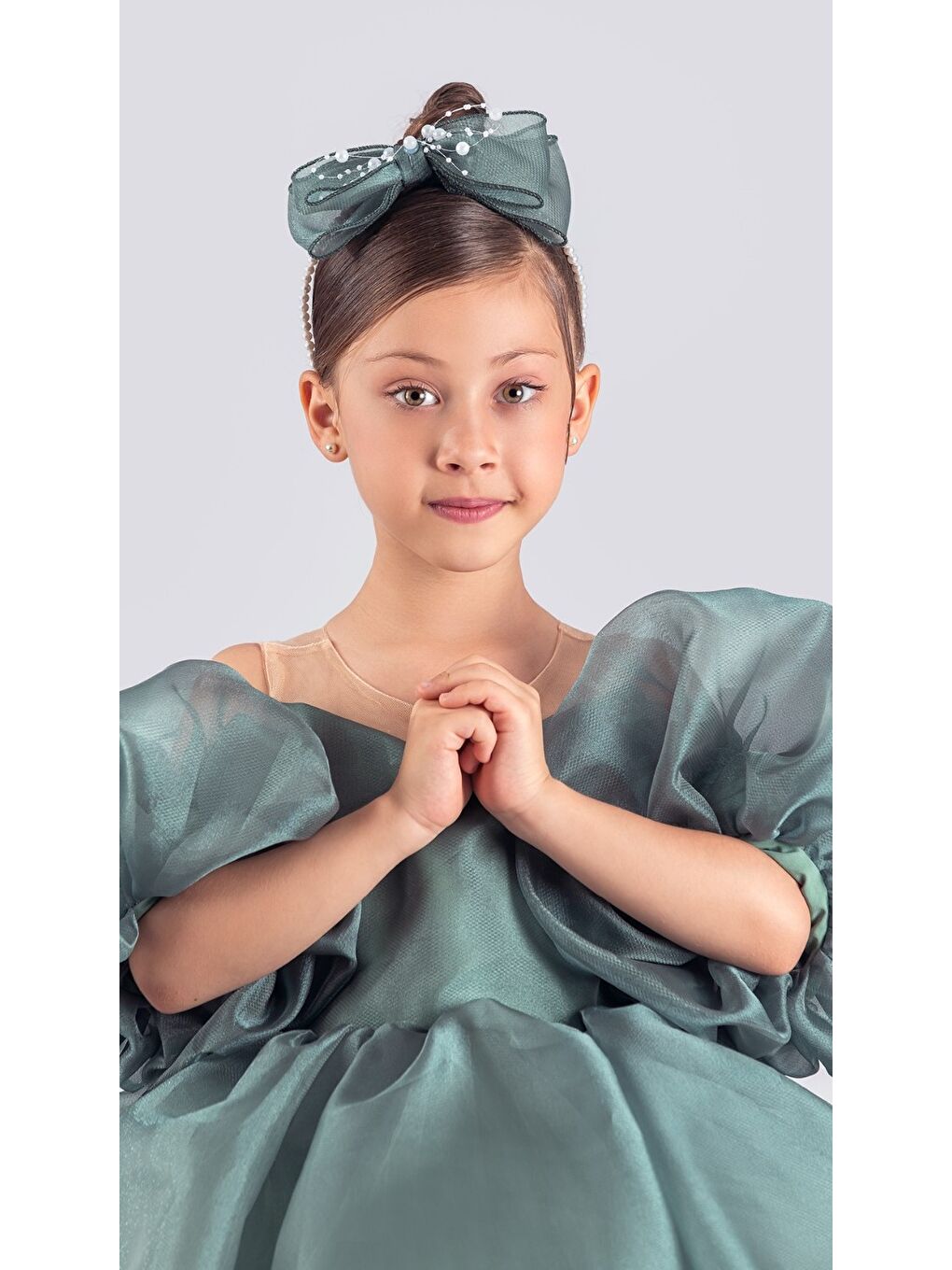 Yeşil Miss California Kız Çocuk Abiye MNK0594-9