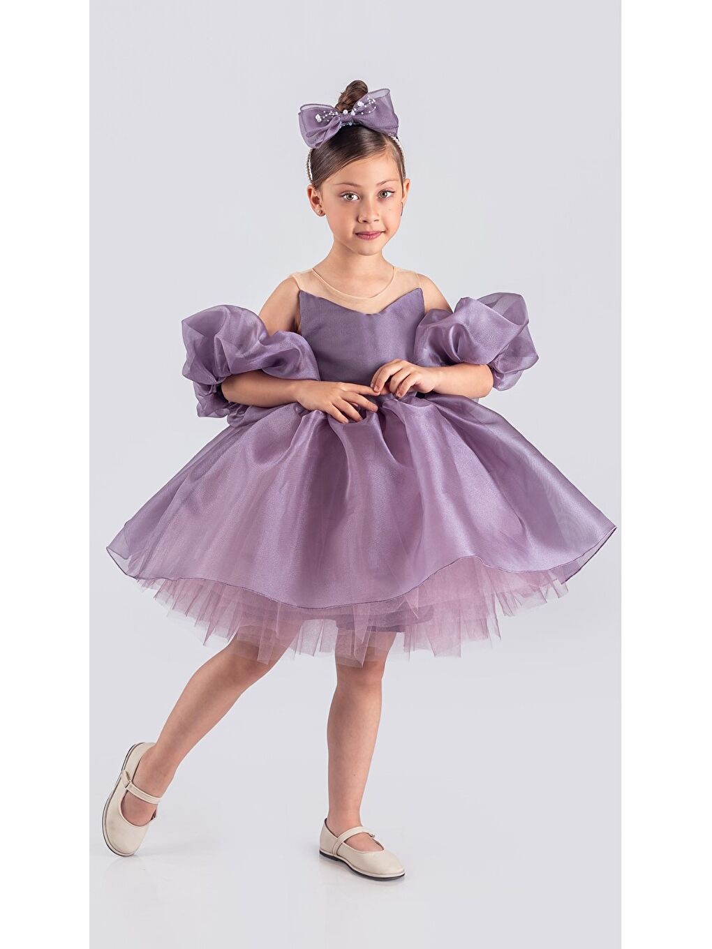 Lila Miss California Kız Çocuk Abiye MNK0594-2