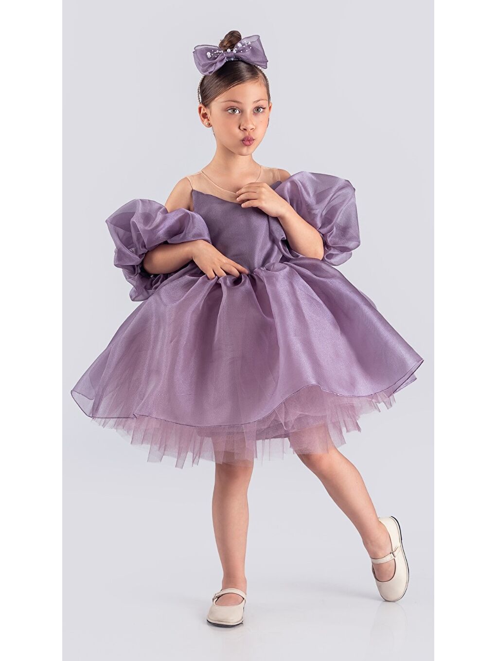 Lila Miss California Kız Çocuk Abiye MNK0594-9