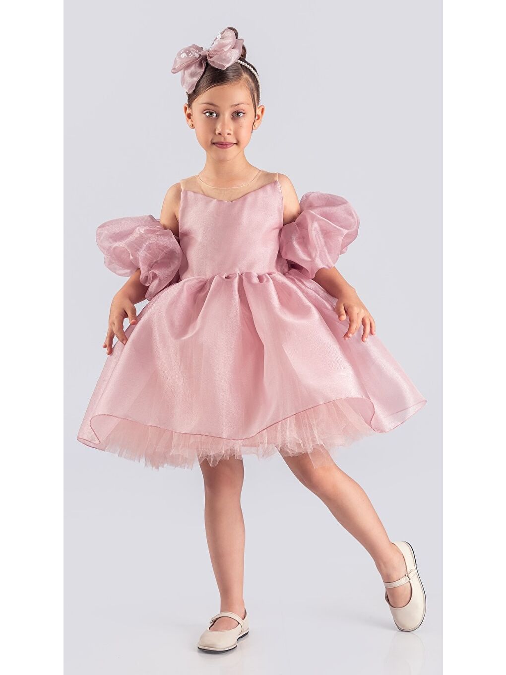 Pembe Miss California Kız Çocuk Abiye MNK0594-4