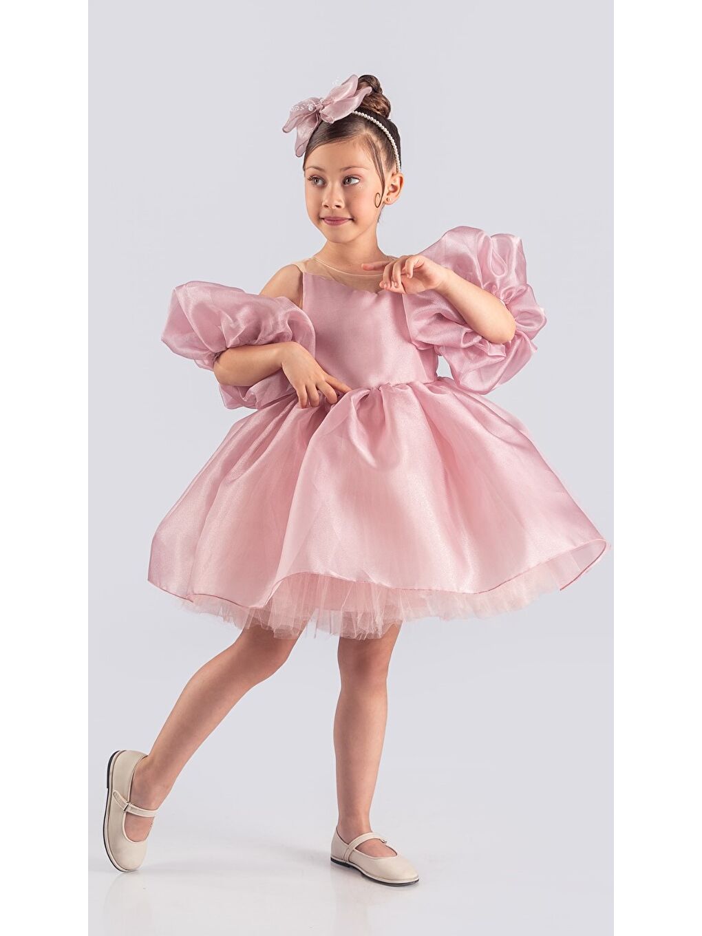 Pembe Miss California Kız Çocuk Abiye MNK0594-8