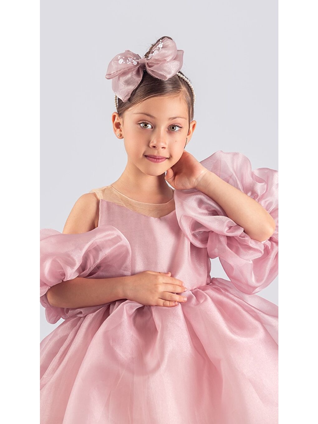 Pembe Miss California Kız Çocuk Abiye MNK0594-9