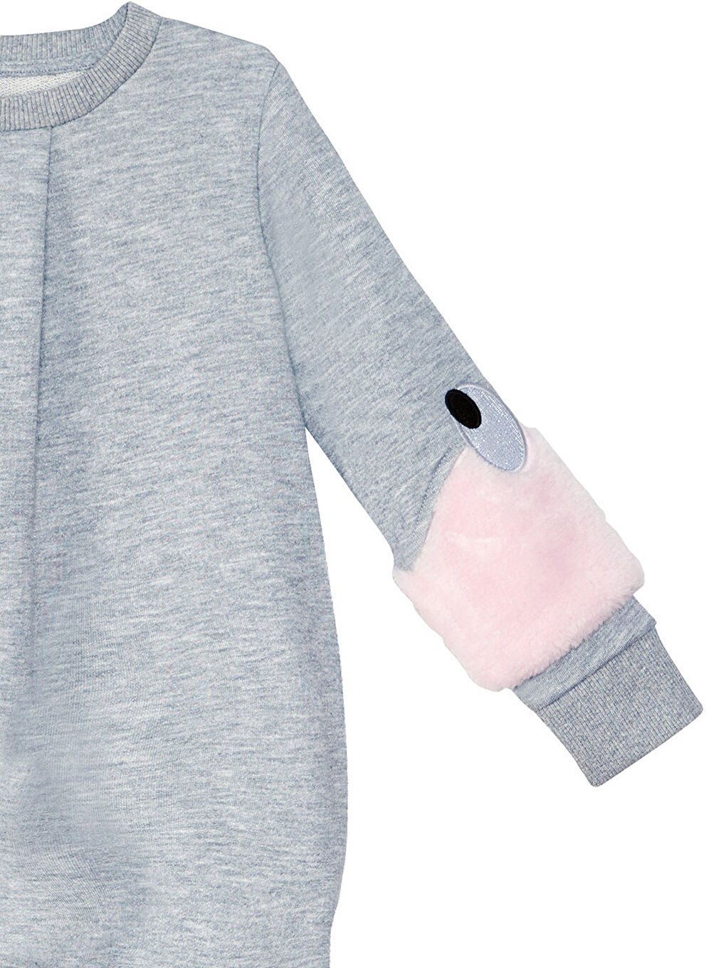 Karışık Peluş Kollu Kız Çocuk Elbise-8