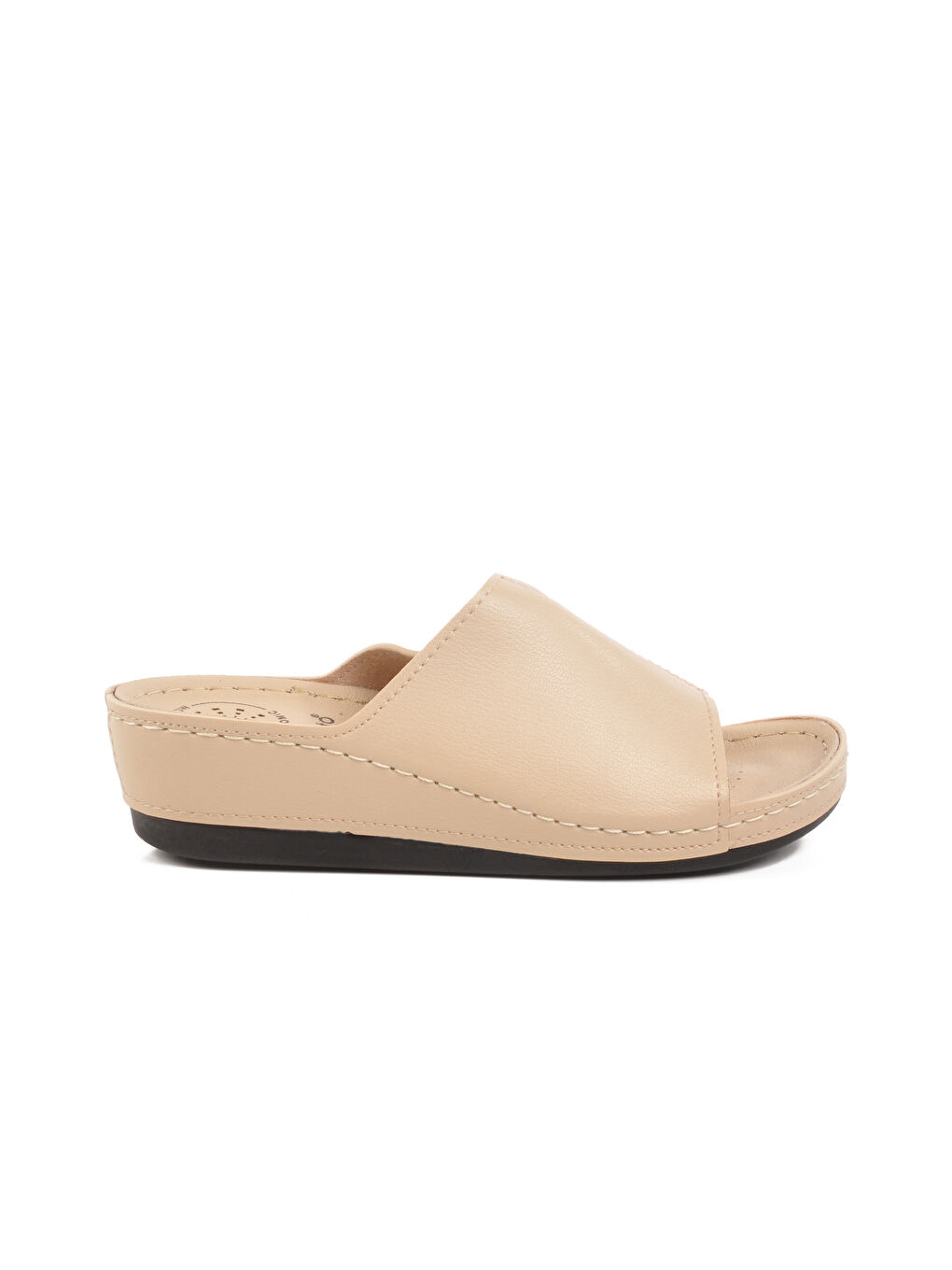 Bej Anatomik Dolgu Topuk Kadın Terlik 15.069 Z