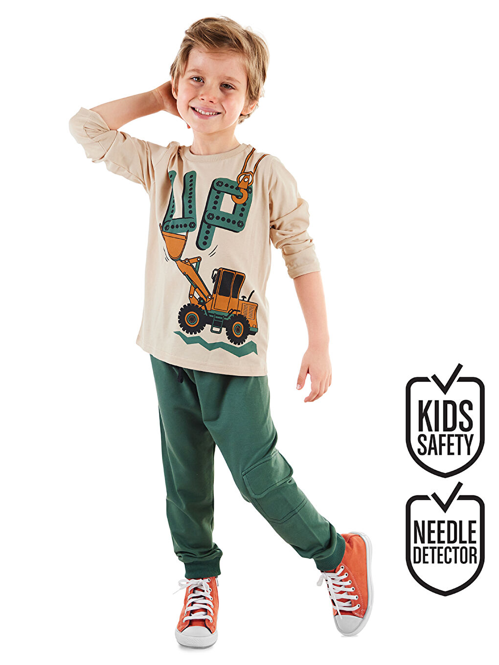 Karışık Up Dozer Erkek Çocuk Tişört Pantolon Takım-1