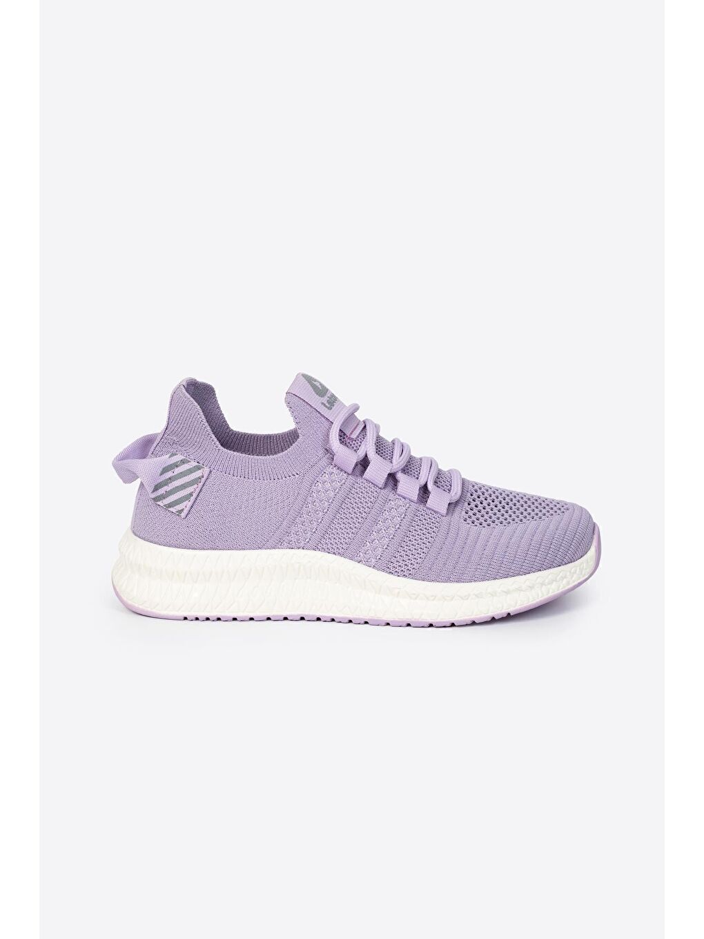 Lila Yuvarlak Burunlu Bağcıklı Erkek Spor Ayakkabı-1