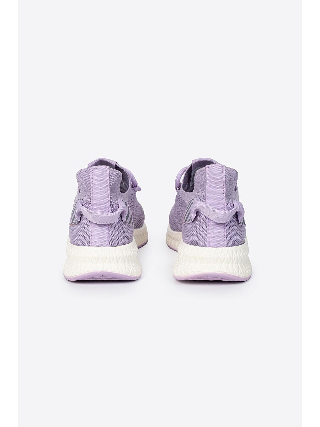 Lila Yuvarlak Burunlu Bağcıklı Erkek Spor Ayakkabı-2
