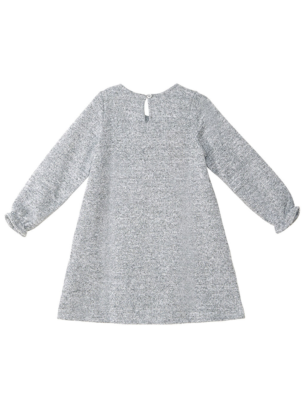 Poppy Çiçekli Gri Kız Çocuk Elbise-7