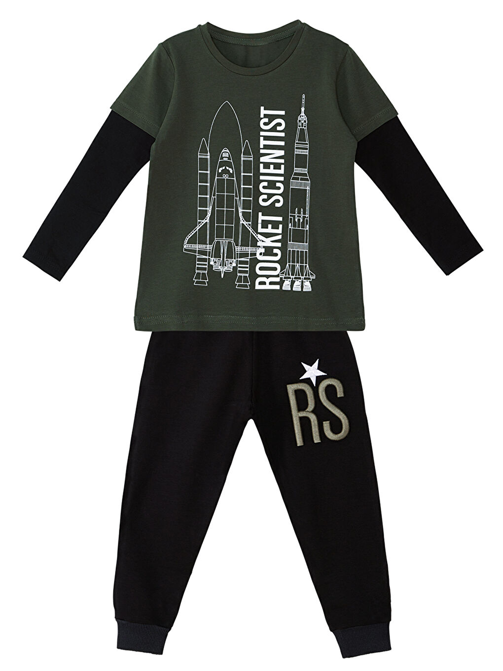 Karışık RS Erkek Çocuk Tshirt Eşofman Altı Takım-5