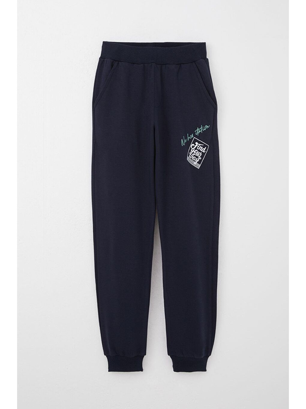 Erkek Çocuk Eşofman Takım Slogan Temalı Yazı Baskılı Lacivert (9 Yaş)-5